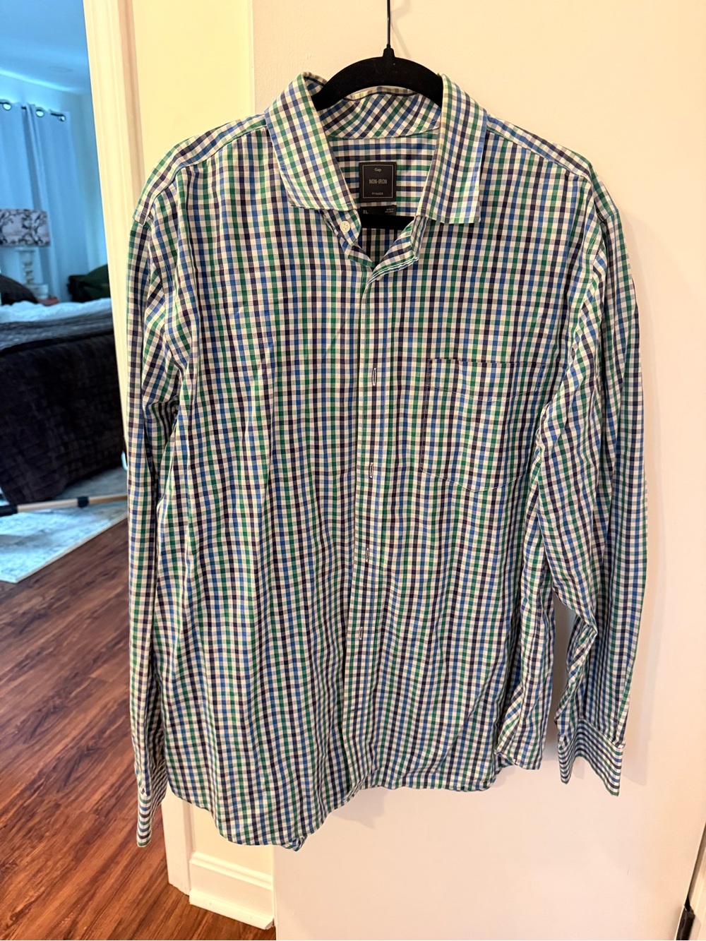 GAP Green & Blue Gingham Button-Down Shirt